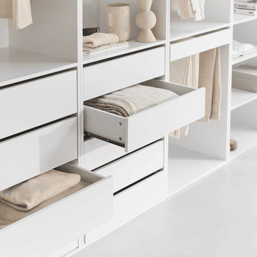 Kit de roupeiro modular com 3 elementos, Modulo, Branco, 200x45x180 cm Kit de roupeiro modular com 3 elementos, Modulo, Branco, 200x45x180 cm