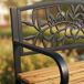 Banco de jardín REO con madera lacada y patas de acero 118x51 Banco de jardín REO con madera lacada y patas de acero 118x51 Negro/ Madera