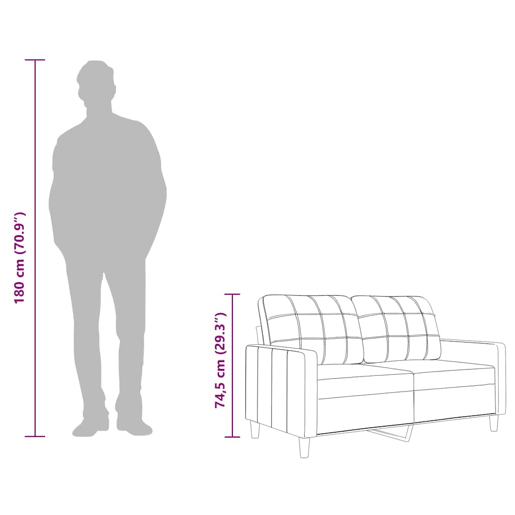 vidaXL Sofá de 2 lugares em tecido 140 cm cinzento-escuro vidaXL Sofá de 2 lugares em tecido 140 cm cinzento-escuro