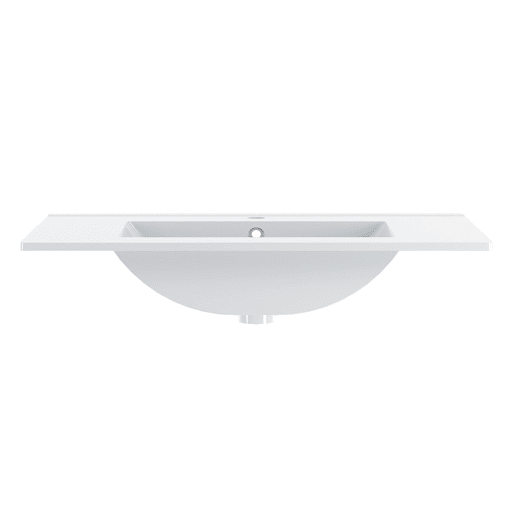 Conjunto móvel lavatório simples embutido 80cm coluna Ellie Caxemira
