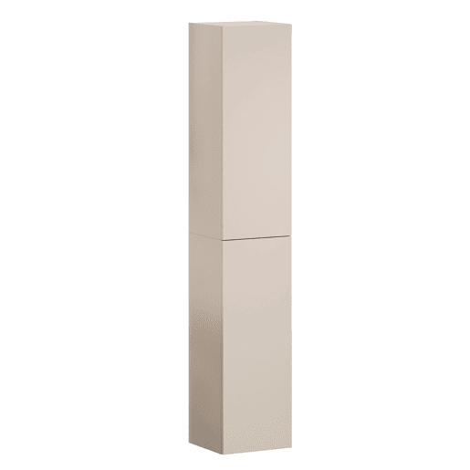 Conjunto móvel de lavatório simples embutido Azel Cachemire 80cm e coluna