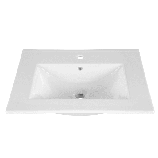 Móvel de toucador individual Azel Cachemire de 60 cm com lavatório embutido