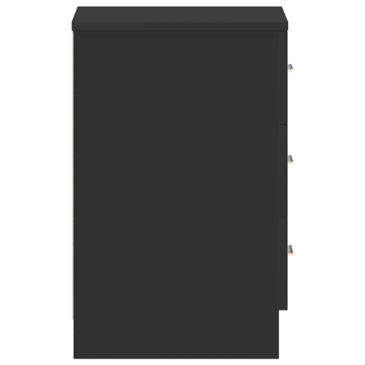 vidaXL Mesas de cabeceira 2 pcs derivados de madeira preto vidaXL Mesas de cabeceira 2 pcs derivados de madeira preto
