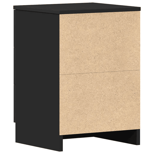 vidaXL Mesas de cabeceira 2 pcs derivados de madeira preto vidaXL Mesas de cabeceira 2 pcs derivados de madeira preto