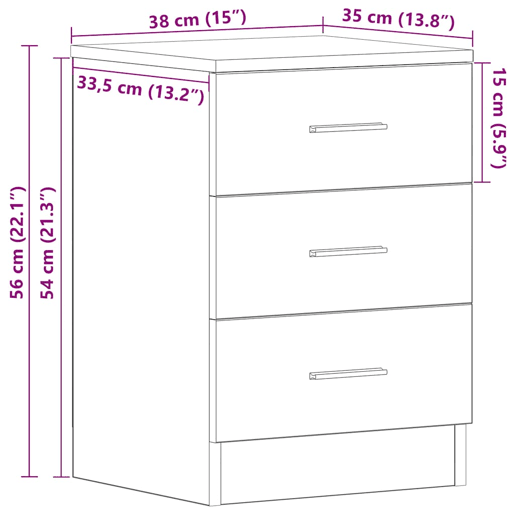 vidaXL Mesas de cabeceira 2 pcs derivados de madeira preto vidaXL Mesas de cabeceira 2 pcs derivados de madeira preto