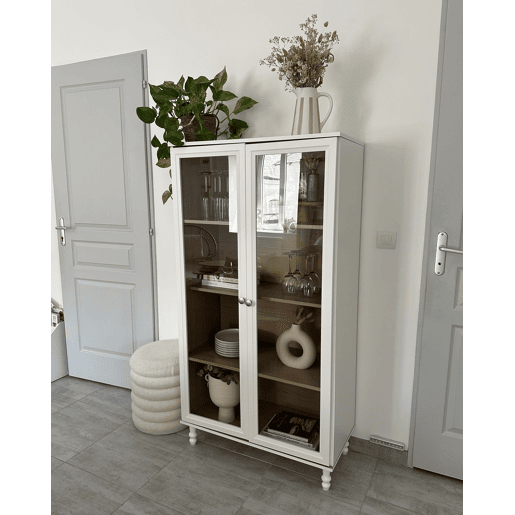 Armário expositor TINGLEDALE 80 cm Branco Armário expositor TINGLEDALE 80 cm Branco
