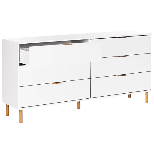 Cómoda 6 gavetas WALPOLE Branco Cómoda 6 gavetas WALPOLE Branco