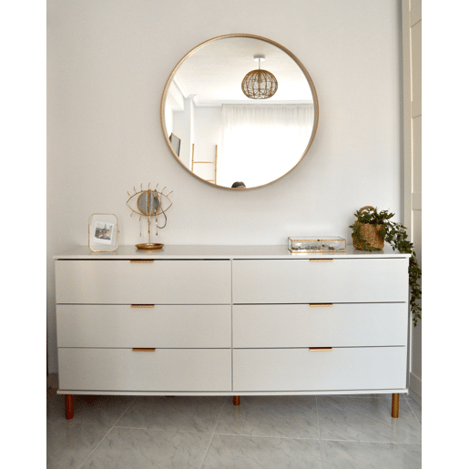 Cómoda 6 gavetas WALPOLE Branco Cómoda 6 gavetas WALPOLE Branco