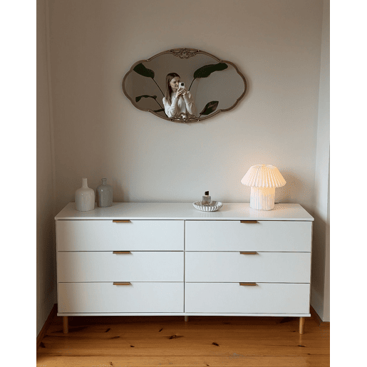 Cómoda 6 gavetas WALPOLE Branco Cómoda 6 gavetas WALPOLE Branco