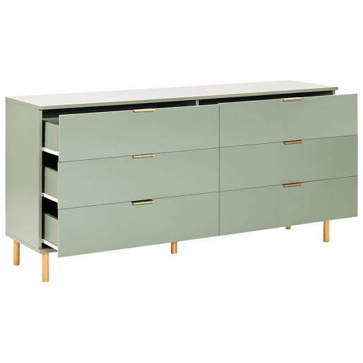 Cómoda 6 gavetas WALPOLE Verde Cómoda 6 gavetas WALPOLE Verde