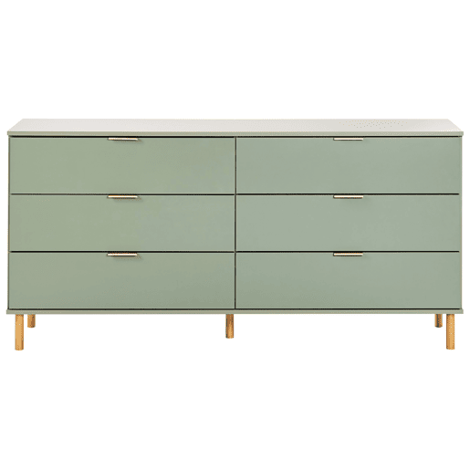 Cómoda 6 gavetas WALPOLE Verde Cómoda 6 gavetas WALPOLE Verde