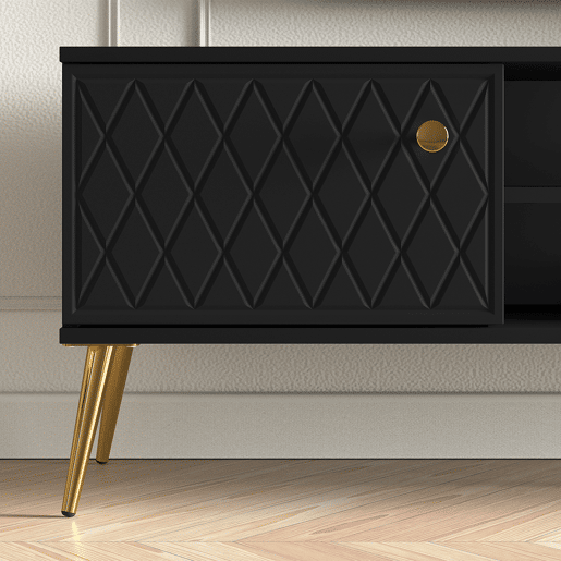 Suporte TV 2 portas 160 cm Manoé Preto