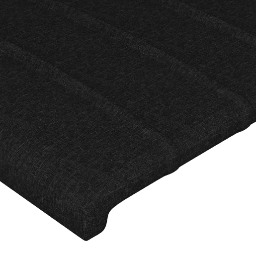 vidaXL Cabeceira de cama c luzes LED tecido 203x16x118128 cm preto