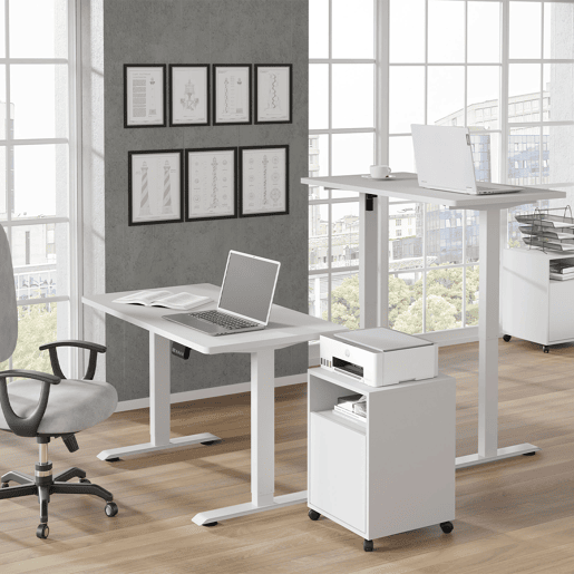 Secretária eléctrica 120 cm Ergo Branco