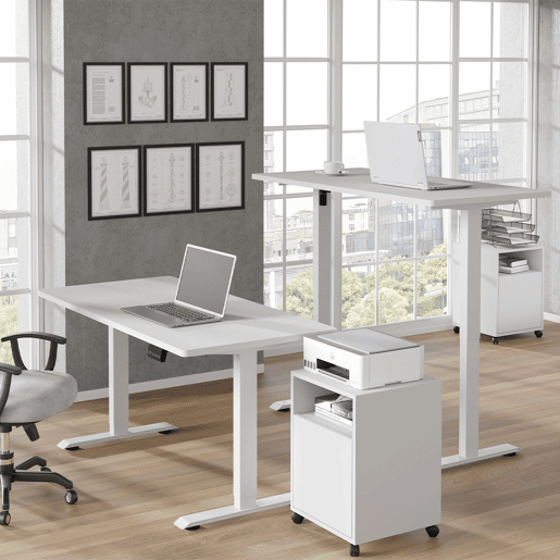 Secretária eléctrica 140 cm Ergo Branco
