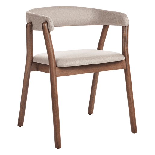 Conjunto de 2 cadeiras de jantar MYLO Tecido Creme