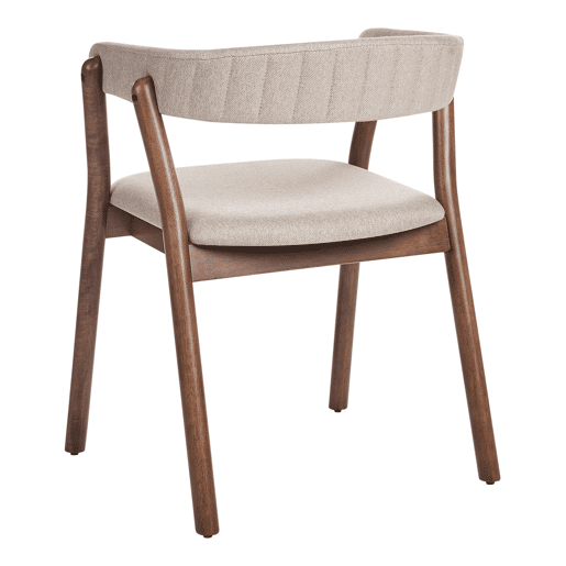 Conjunto de 2 cadeiras de jantar MYLO Tecido Creme