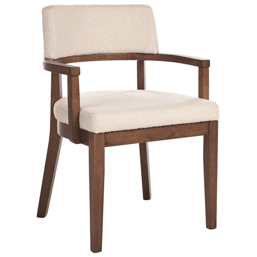 Conjunto de 2 cadeiras de jantar DALBO Bouclé Castanho escuro