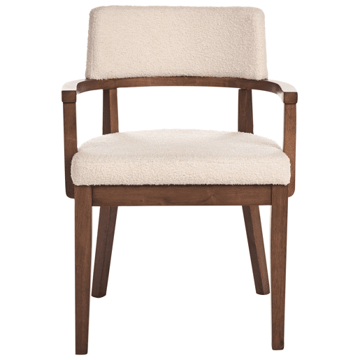 Conjunto de 2 cadeiras de jantar DALBO Bouclé Castanho escuro