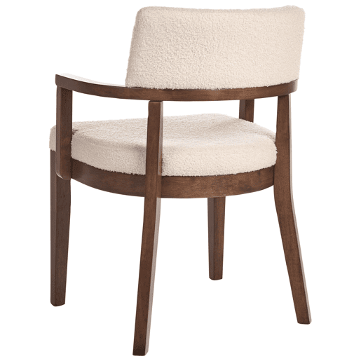 Conjunto de 2 cadeiras de jantar DALBO Bouclé Castanho escuro