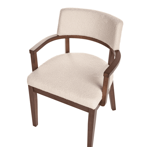 Conjunto de 2 cadeiras de jantar DALBO Bouclé Castanho escuro