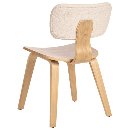 Conjunto de 2 cadeiras de jantar LUCINDA Madeira Castanho claro