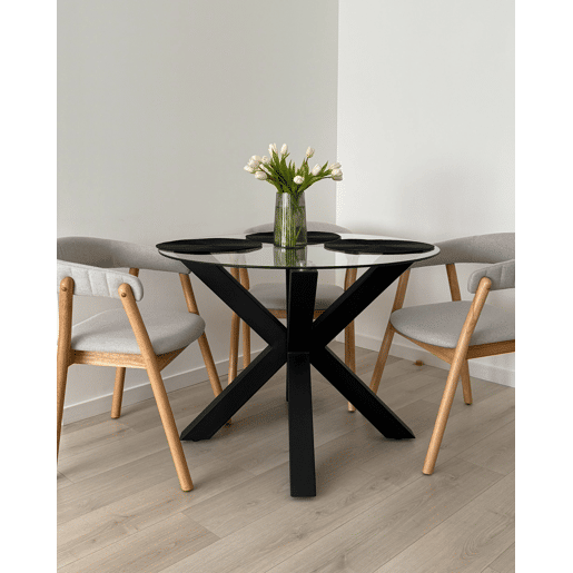 Conjunto de 2 cadeiras de jantar MYLO Madeira Cinzento claro