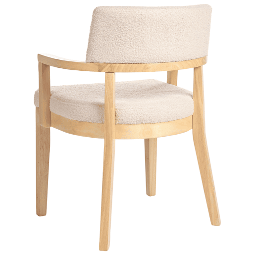 Conjunto de 2 cadeiras de jantar DALBO Bouclé Castanho claro