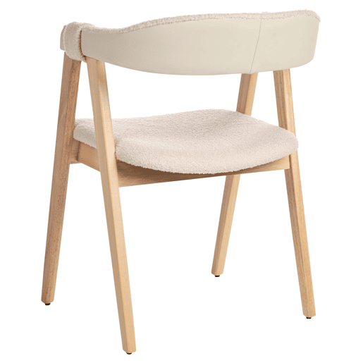 Conjunto de 2 cadeiras de jantar DAY Bouclé Castanho claro
