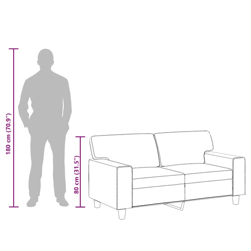 vidaXL Sofá de 2 lugares 120 cm couro artificial preto
