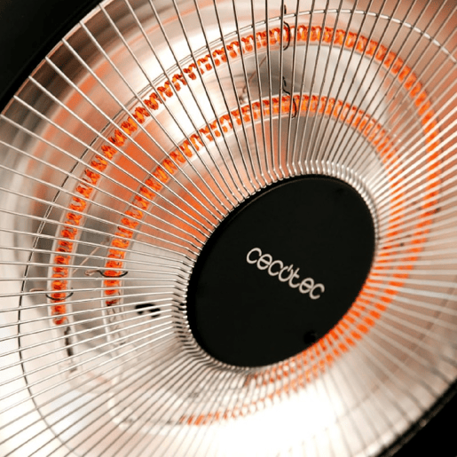 Cecotec Aquecedor para exteriores com 2100 W, resistência de carvão, 3 níveis de potência, proteção IP24 e inclinação ajustável. Cecotec Aquecedor para exteriores com 2100 W, resistência de carvão, 3 níveis de potência, proteção IP24 e inclinação ajustável.