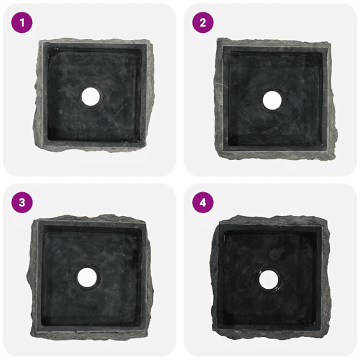 vidaXL Lavatório 30x30x13 cm mármore preto