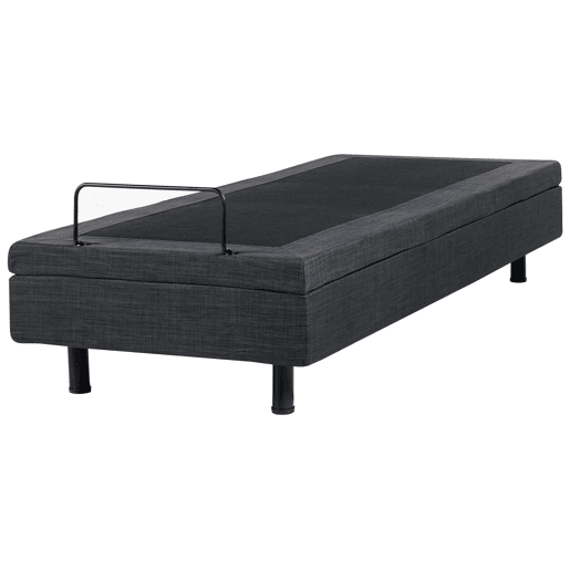 Cama ajustável sem cabeceira Tecido DUKE 80 x 200 cm Cinzento escuro