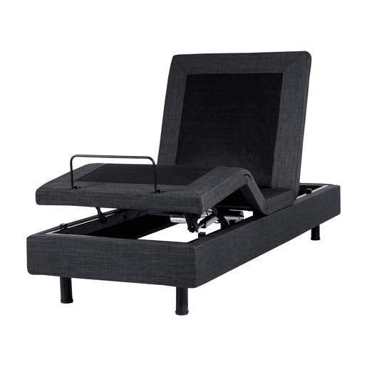 Cama ajustável sem cabeceira Tecido DUKE 80 x 200 cm Cinzento escuro