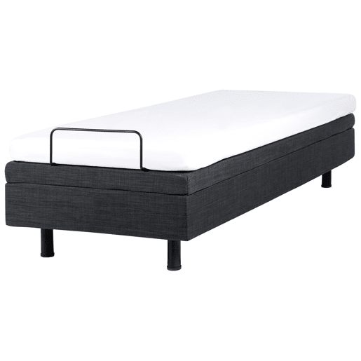 Cama ajustável sem cabeceira Tecido DUKE 80 x 200 cm Cinzento escuro