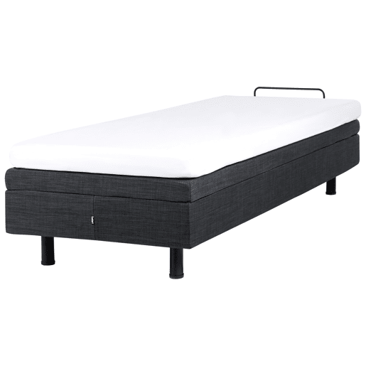 Cama ajustável sem cabeceira Tecido DUKE 80 x 200 cm Cinzento escuro