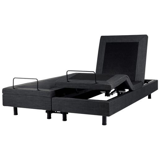 Cama ajustável sem cabeceira Tecido DUKE 160 x 200 cm Cinzento escuro