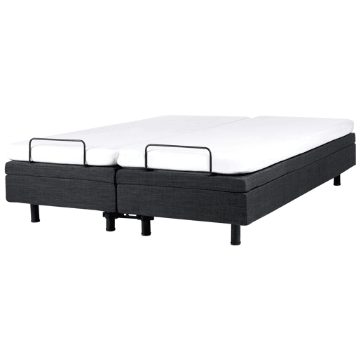 Cama ajustável sem cabeceira Tecido DUKE 160 x 200 cm Cinzento escuro