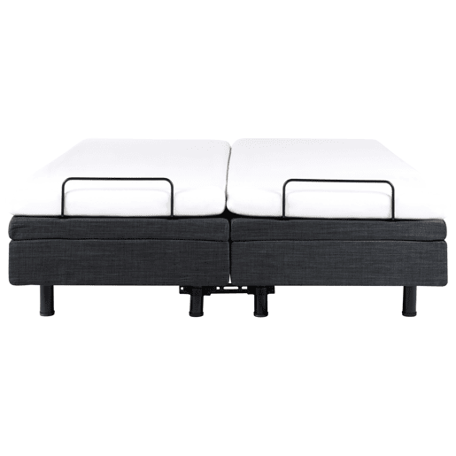 Cama ajustável sem cabeceira Tecido DUKE 160 x 200 cm Cinzento escuro