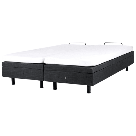 Cama ajustável sem cabeceira Tecido DUKE 160 x 200 cm Cinzento escuro