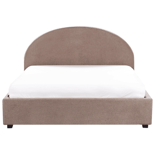 Cama baú Bouclé VAUCLUSE 160 x 200 cm Taupe