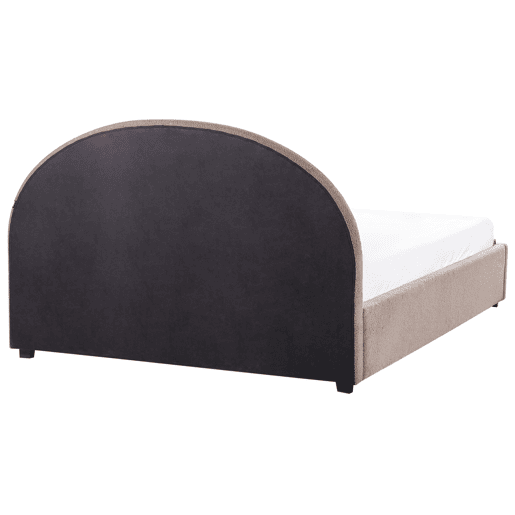 Cama baú Bouclé VAUCLUSE 160 x 200 cm Taupe