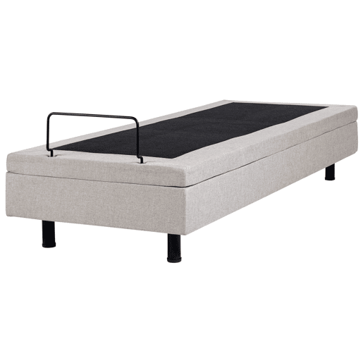 Cama ajustável sem cabeceira Tecido DUKE 80 x 200 cm Creme
