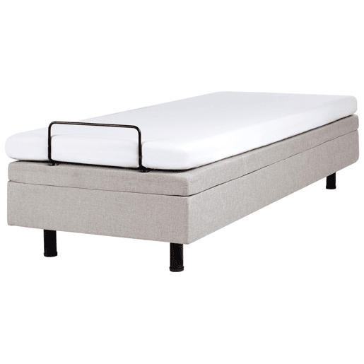 Cama ajustável sem cabeceira Tecido DUKE 80 x 200 cm Creme