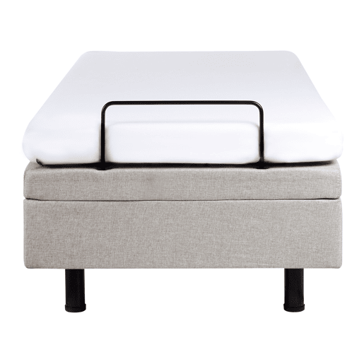 Cama ajustável sem cabeceira Tecido DUKE 80 x 200 cm Creme
