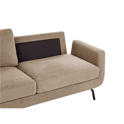 Sofá VESALA Tecido Castanho claro 3 lugares