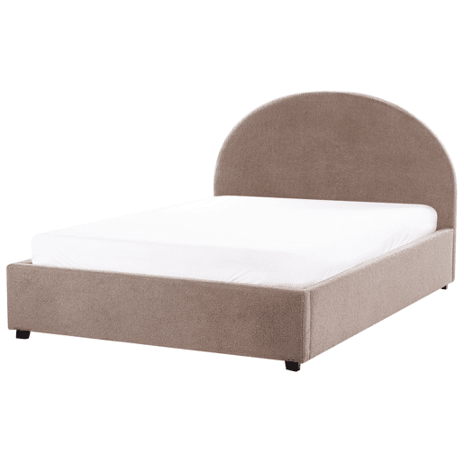 Cama baú Bouclé VAUCLUSE 140 x 200 cm Taupe
