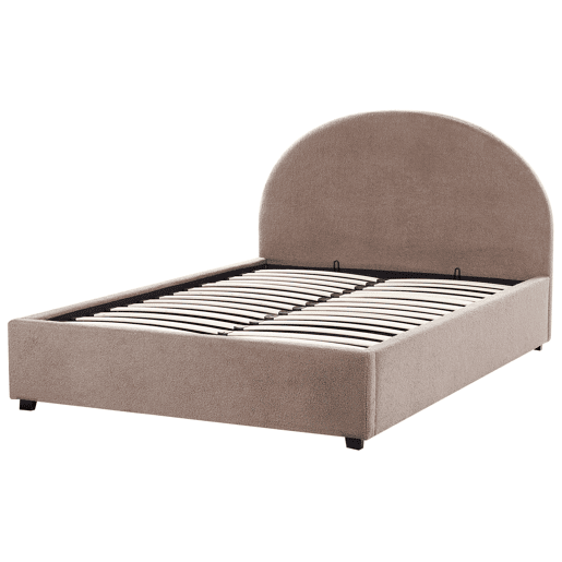 Cama baú Bouclé VAUCLUSE 140 x 200 cm Taupe