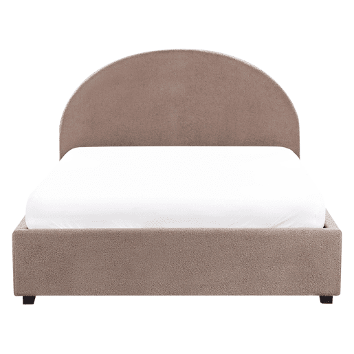 Cama baú Bouclé VAUCLUSE 140 x 200 cm Taupe