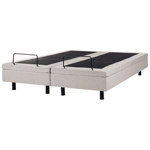 Cama ajustável sem cabeceira Tecido DUKE 160 x 200 cm Creme